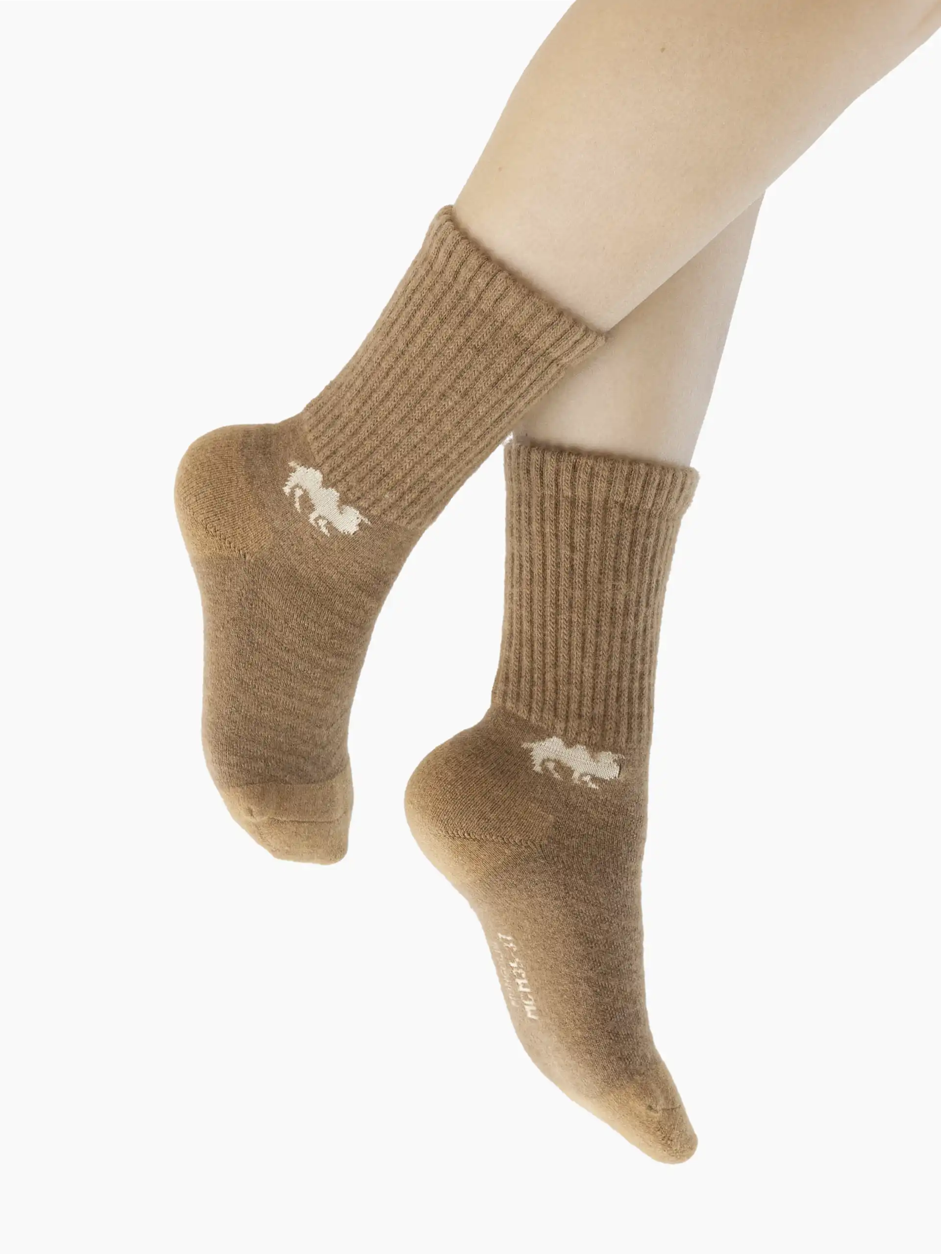 Chaussette en poil de Chameau naturel de couleur camel