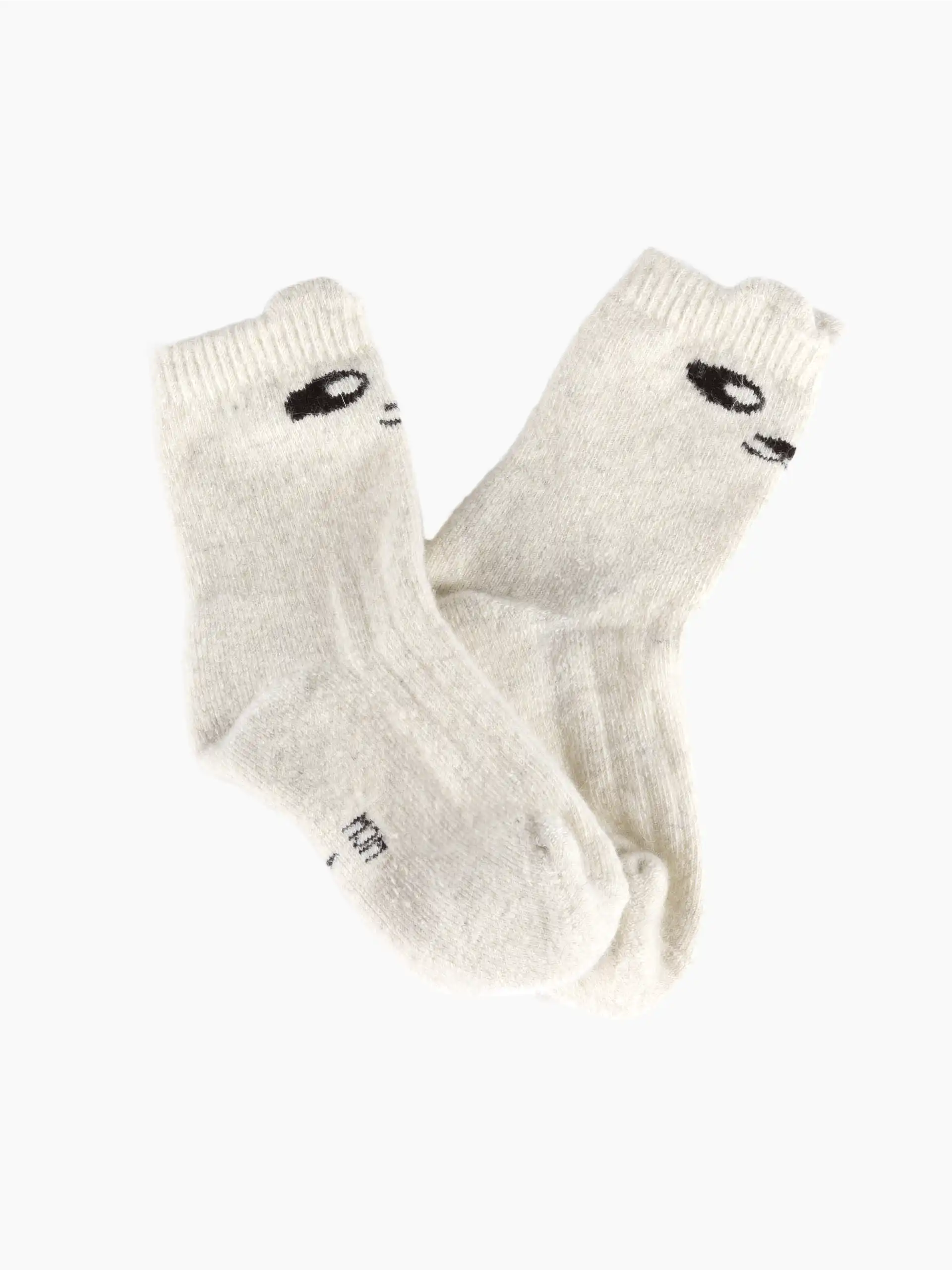 CHAUSSETTES MOUTON ENFANT | Oursons câlins | Blanc