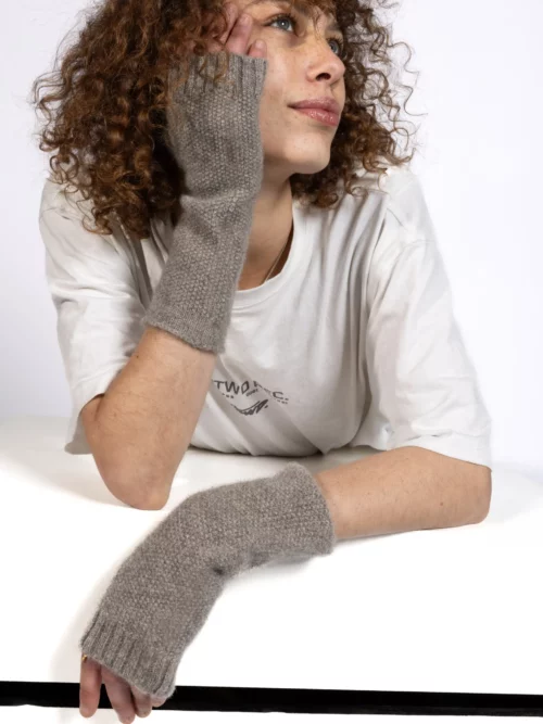 Mitaines Yack | Gris | Point de riz