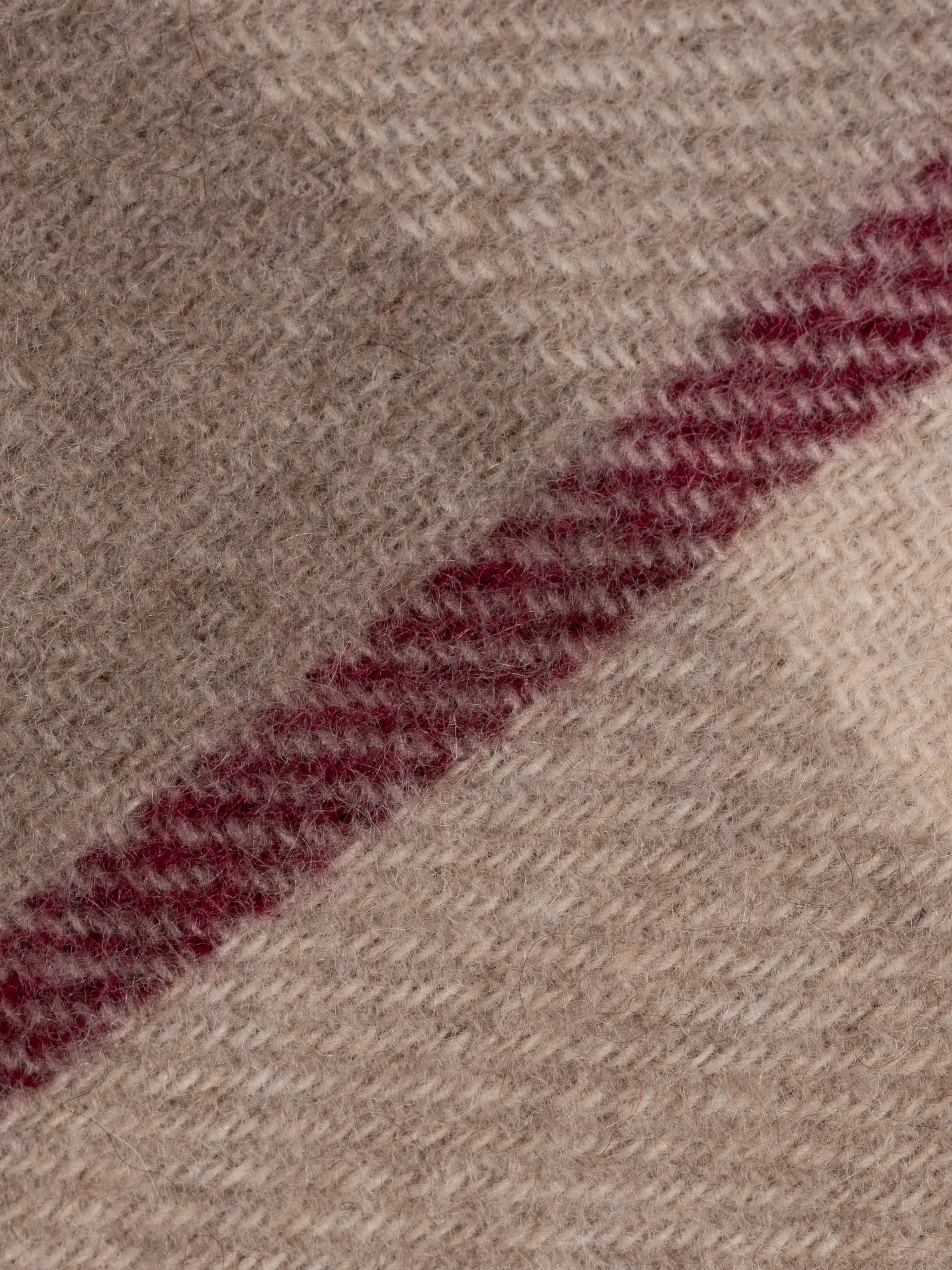 Gros plan sur la matière du plaid en Cachemire luxe, tricot doux