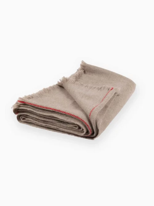 Plaid Cachemire gris plié, idéal pour l'hiver