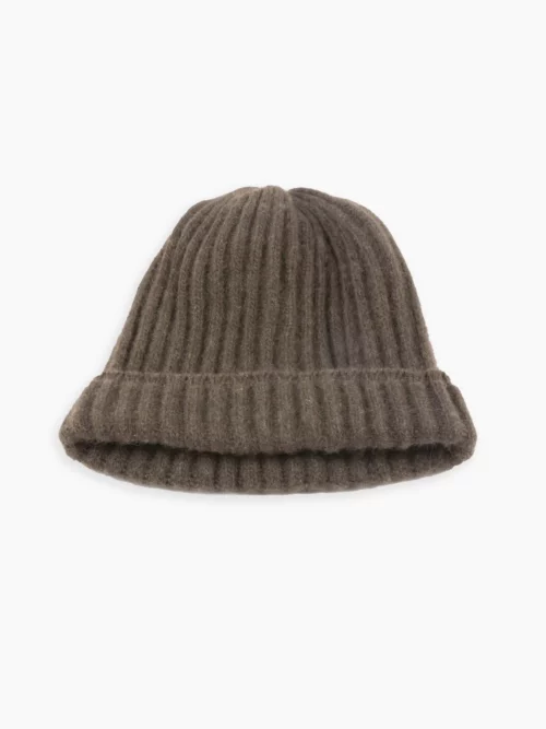 Bonnet enfant en maille épaisse de duvet mongol, idéal pour l'hiver.