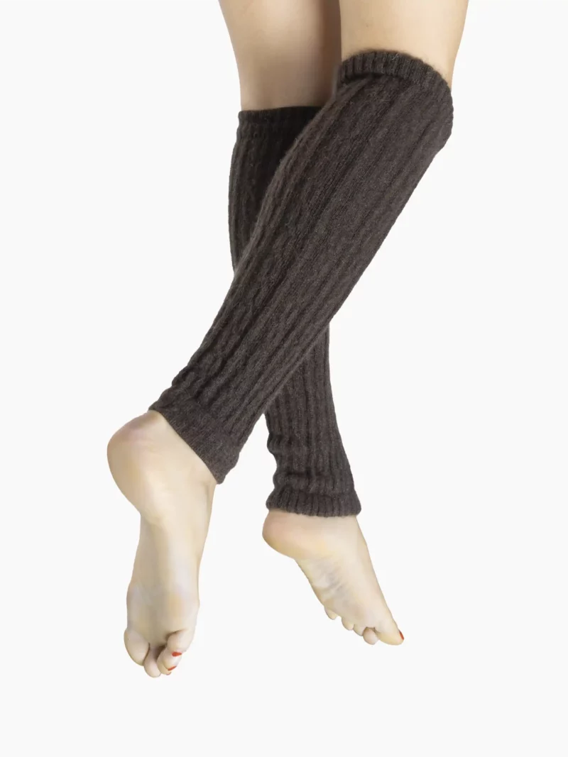 Guêtres marron en laine, idéales pour l'hiver pour femme