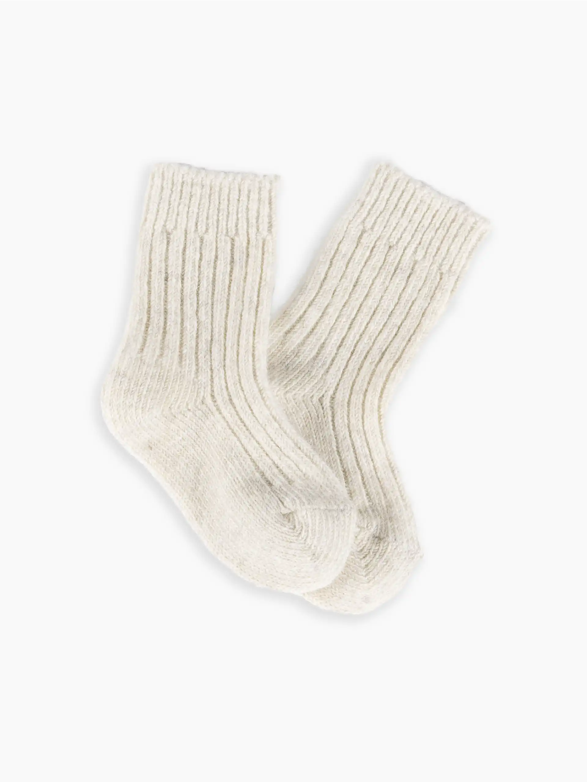 Paire de chaussettes mouton blanc tricotées, confortables et élégantes pour garçon et fille, parfaites pour l'hiver.