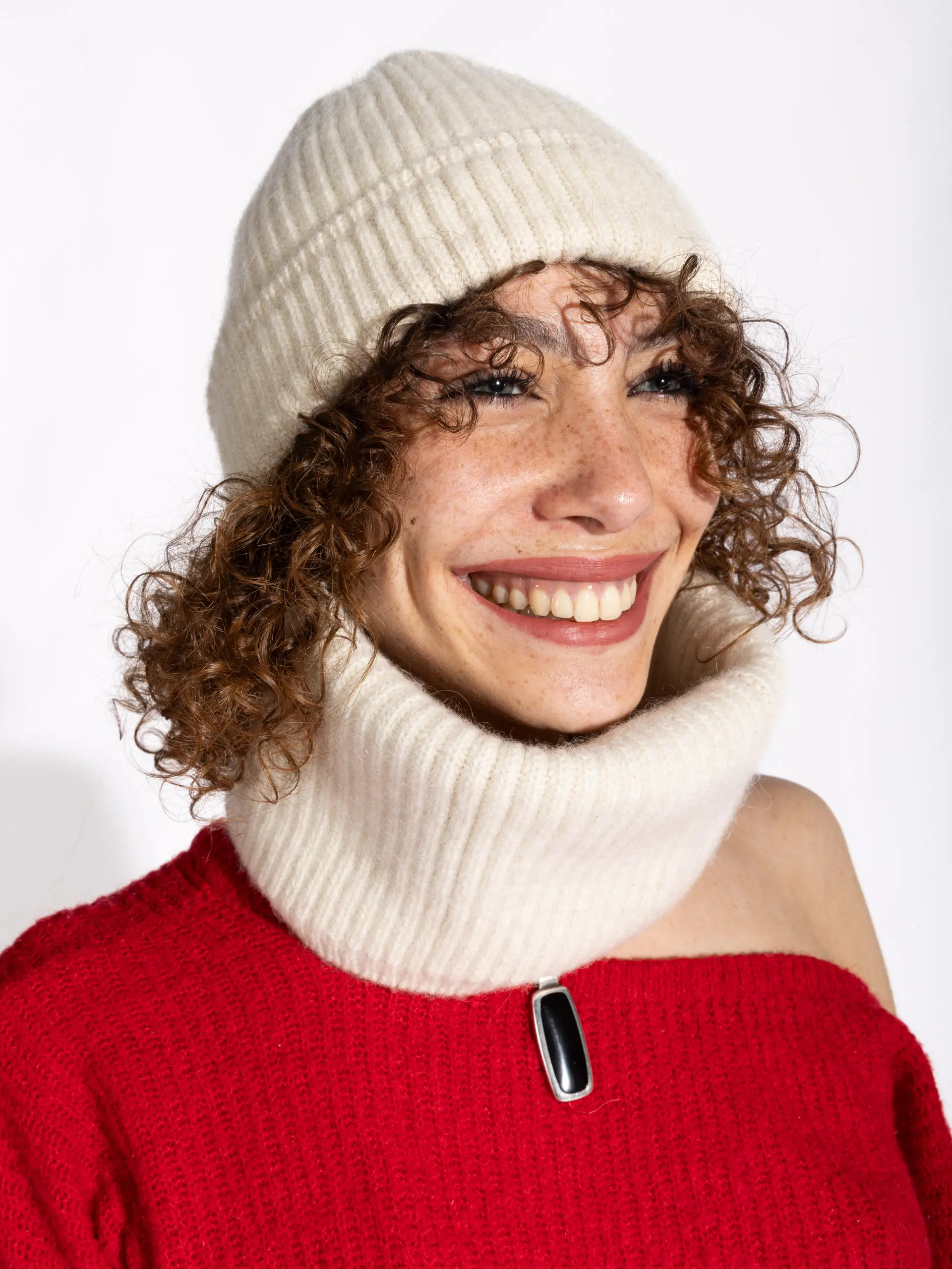 TOUR DE COU MOUTON | BLANC | Maille Fine – Image 2