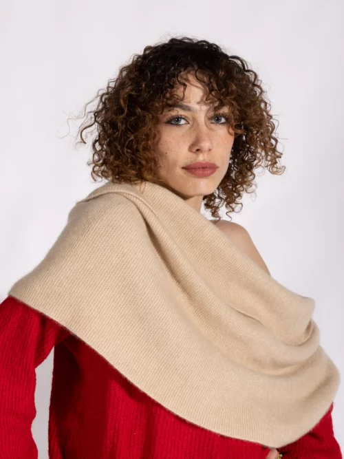 SNOOD CACHEMIRE | Beige | Point mousse
